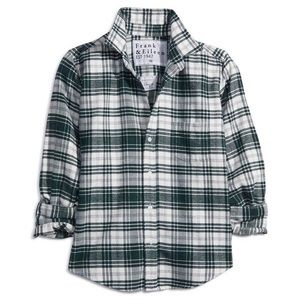 Frank & Eileen Green and White Plaid Button Down Shirt